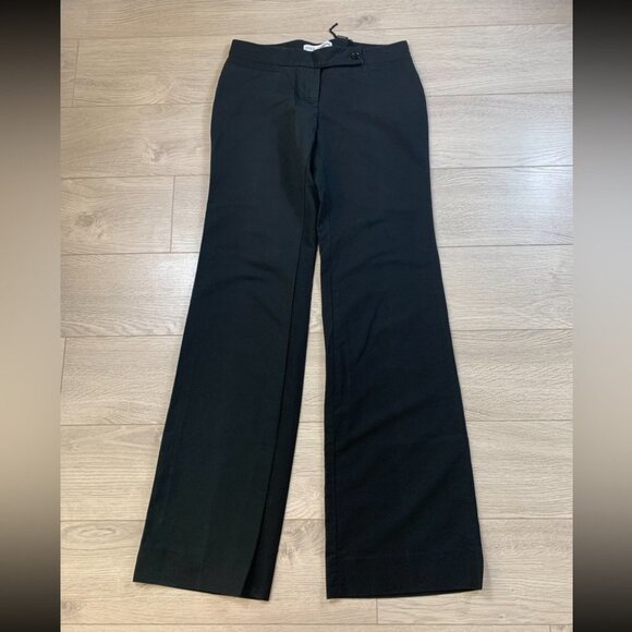 Dolce & Gabbana Black Wide Leg Cotton Trouser Pants - Picture 2 of 13